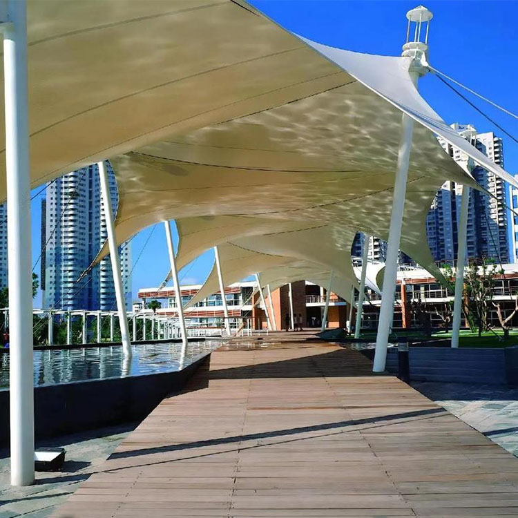 屏边膜结构景观棚