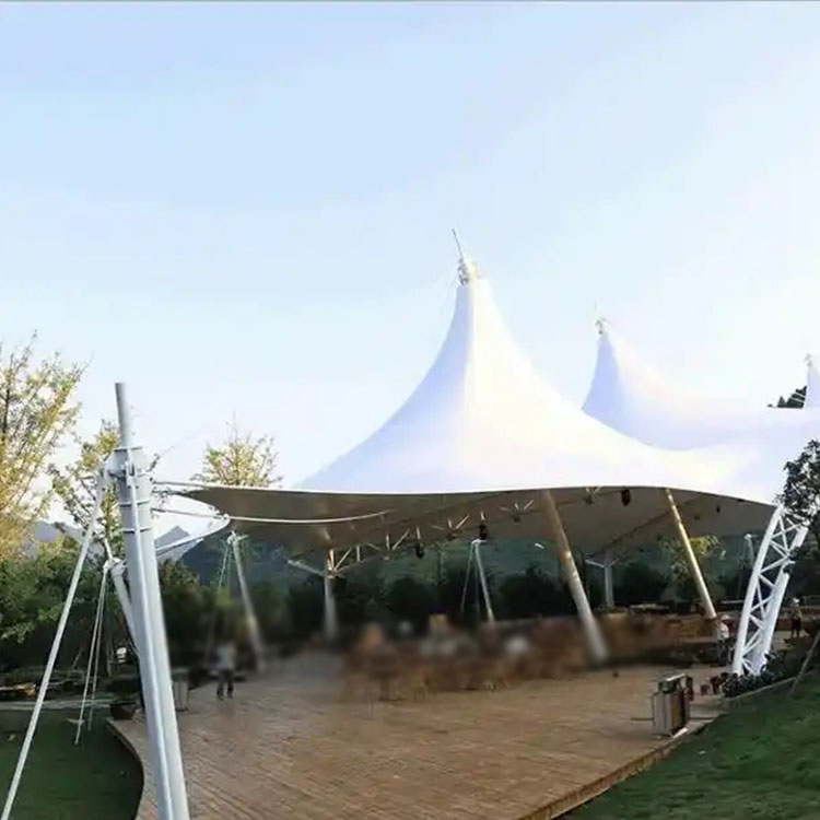 屏边膜结构景观棚