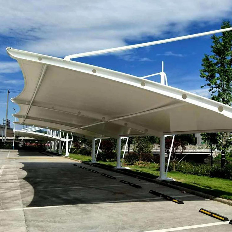 屏边膜结构汽车棚